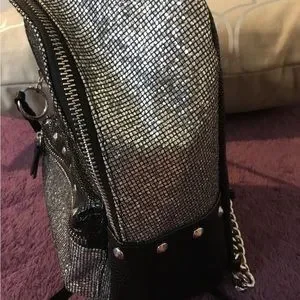 Victoria Secret Silver Sparkle Small City Mini Backpack Victoria main image 3